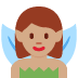 🧚🏽‍♀️ woman fairy: medium skin tone display on Twitter